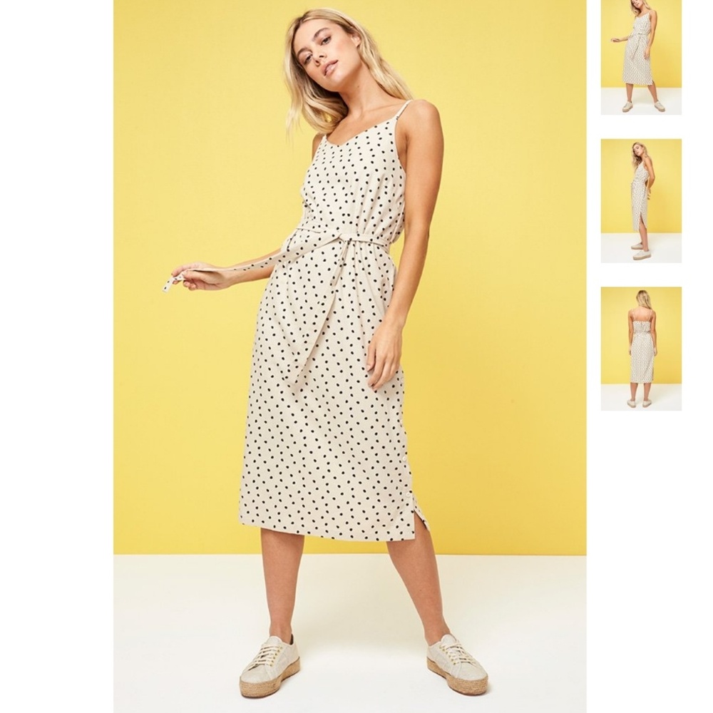 Minkpink pip button side slipe dress - natural